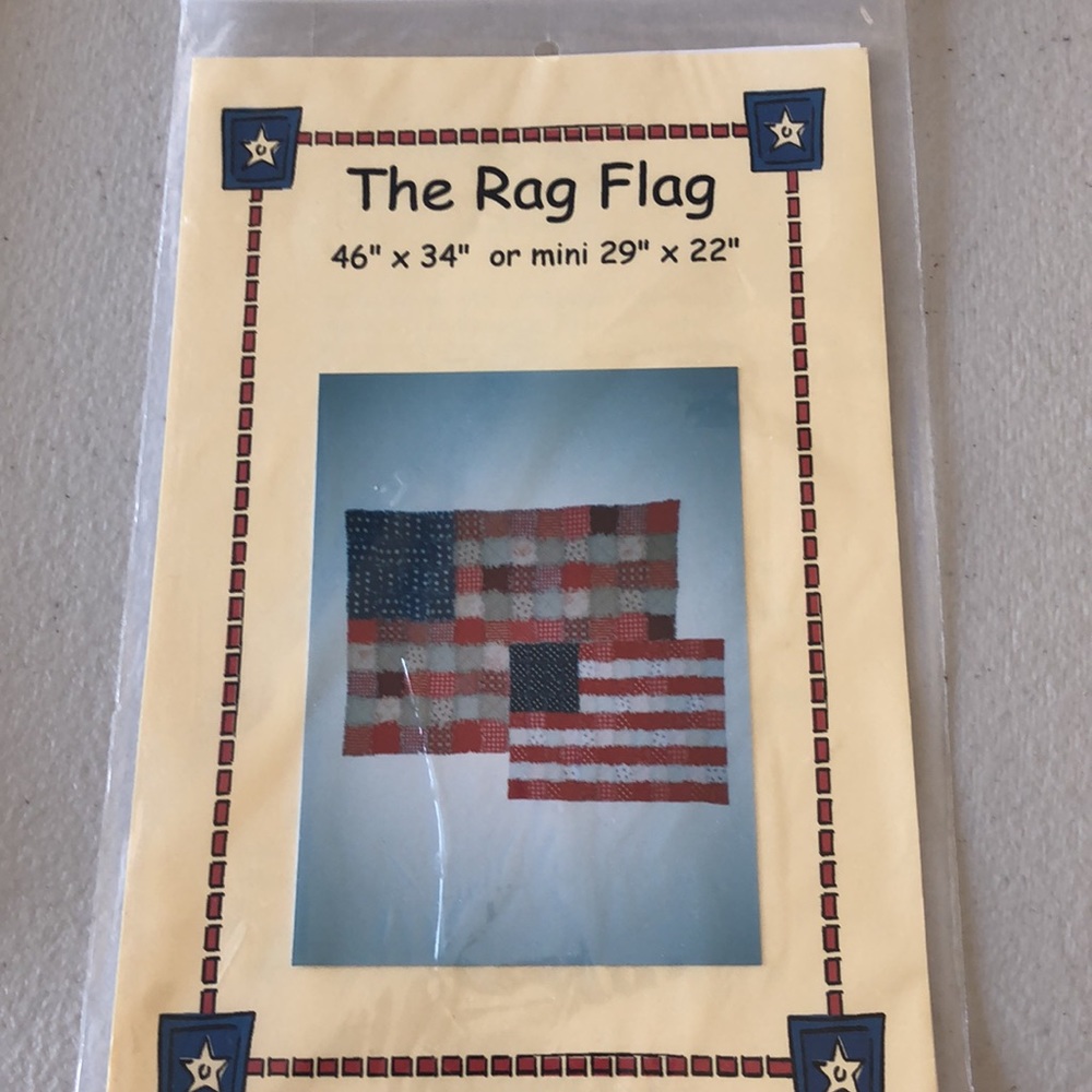 Quilt patterns including a rag quilt & rag flag patterns. “Six” patterns!!!